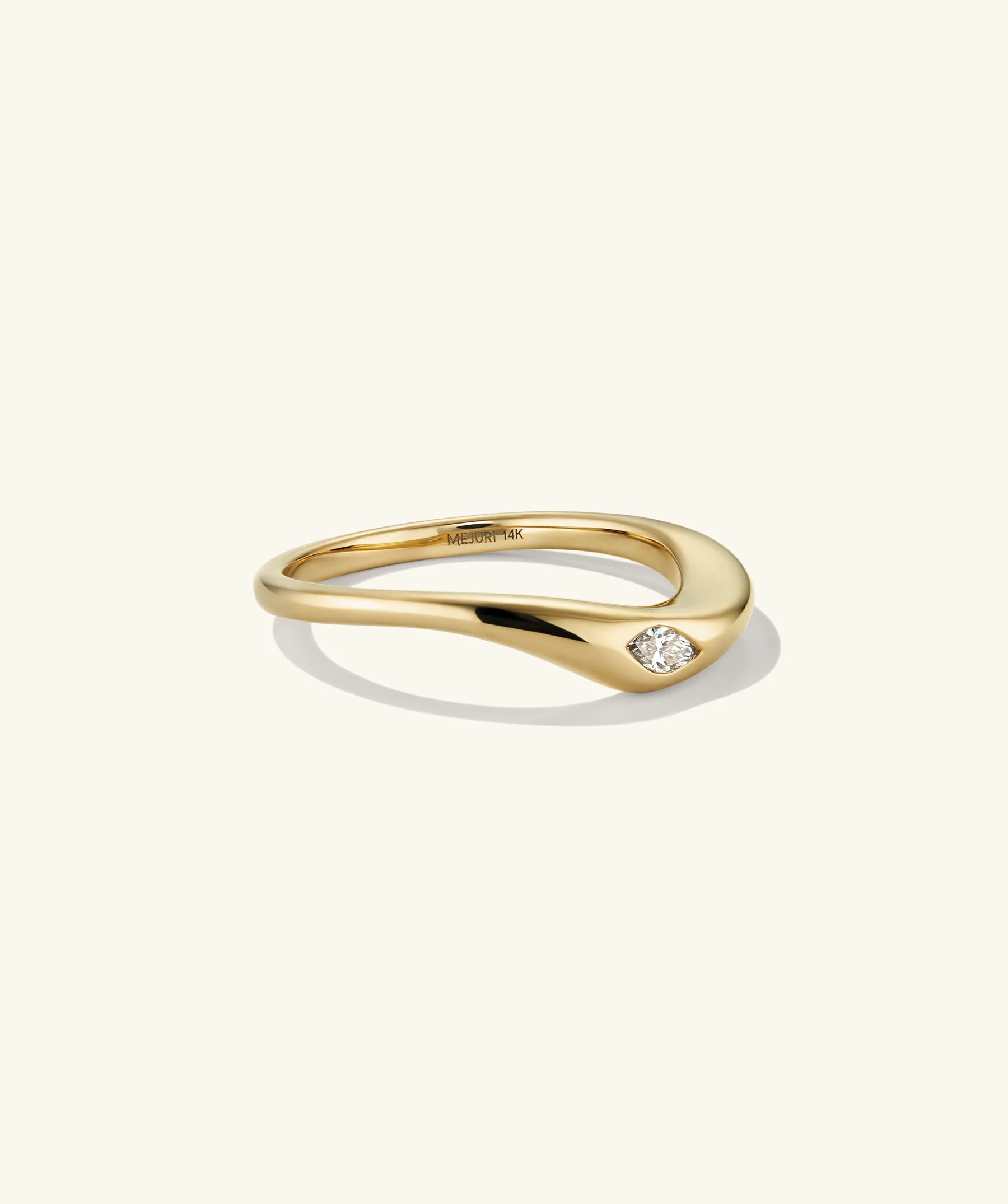 Organic Dôme Thin Marquise Cut Nesting Ring | Mejuri Fine Crew