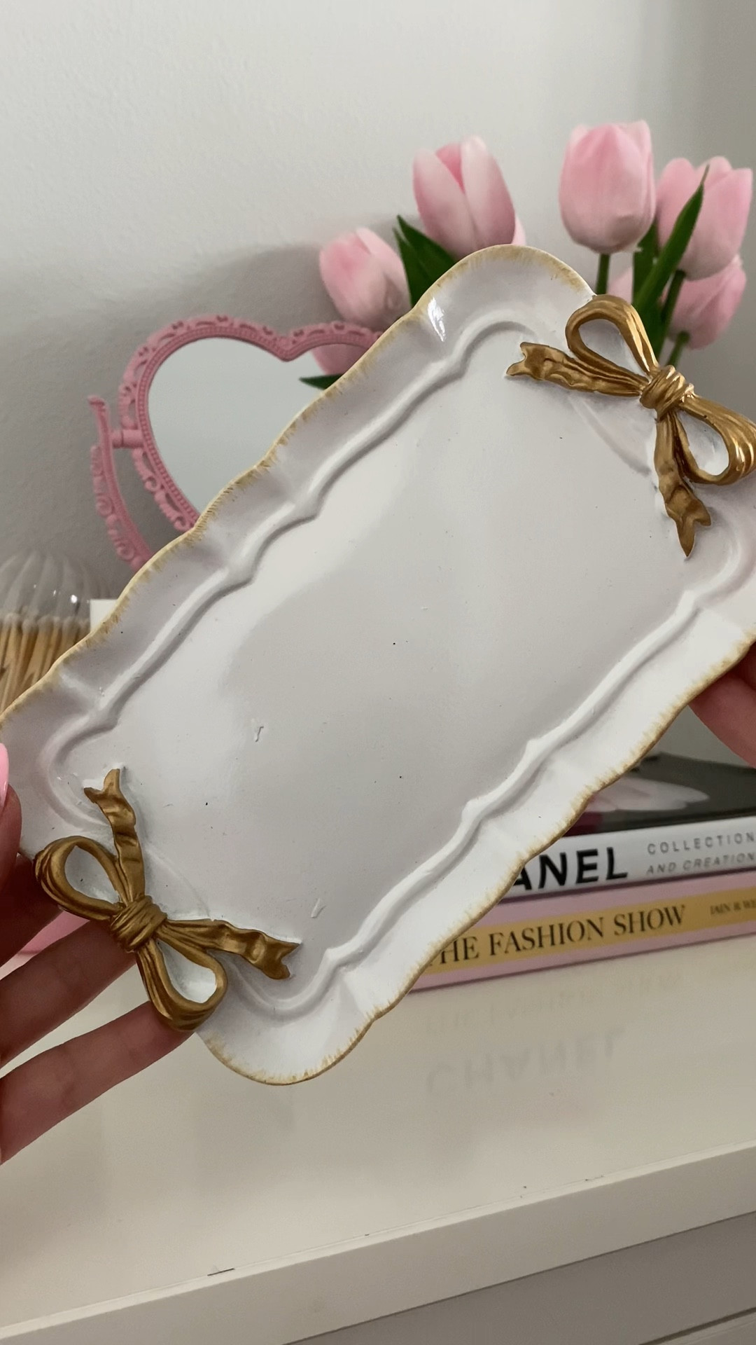 cutest trinket tray 🎀

home finds | amazon find | home find | girly find | 

#LTKhome #LTKSpringSale #LTKVideo