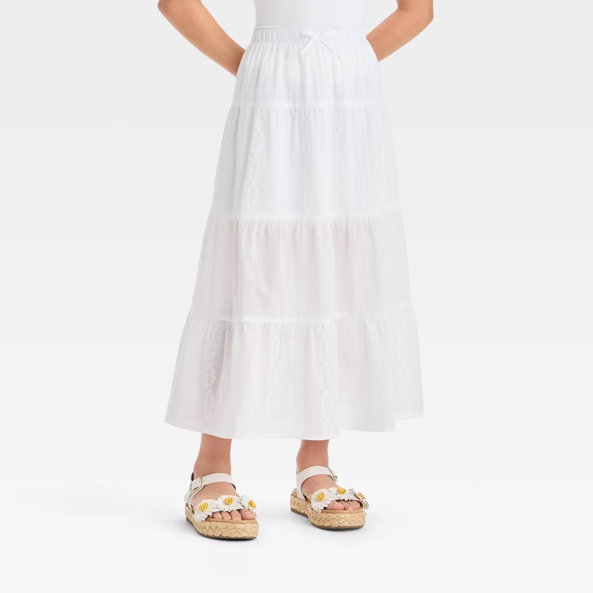 Girls' Tiered Maxi Skirt - art class™ | Target