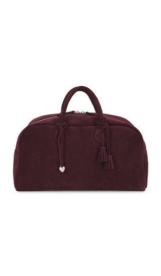 Large Soft Bowling Bag in Wine Suede | Revolve Clothing (Global)