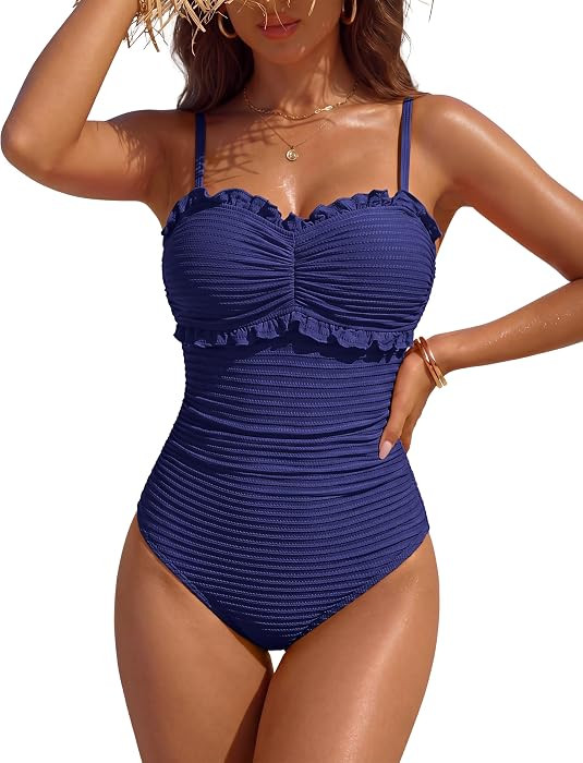 BMJL Tummy Control Swimsuits Modest Full Coverage Bathing Suits | Amazon (US)