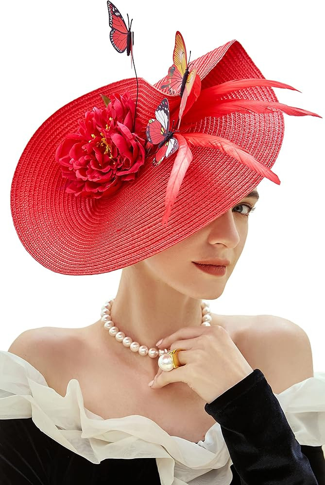 BABEYOND Tea Party Fascinator Kentucky Derby Hat Fascinator Pillbox Hat Headband for Cocktail | Amazon (US)