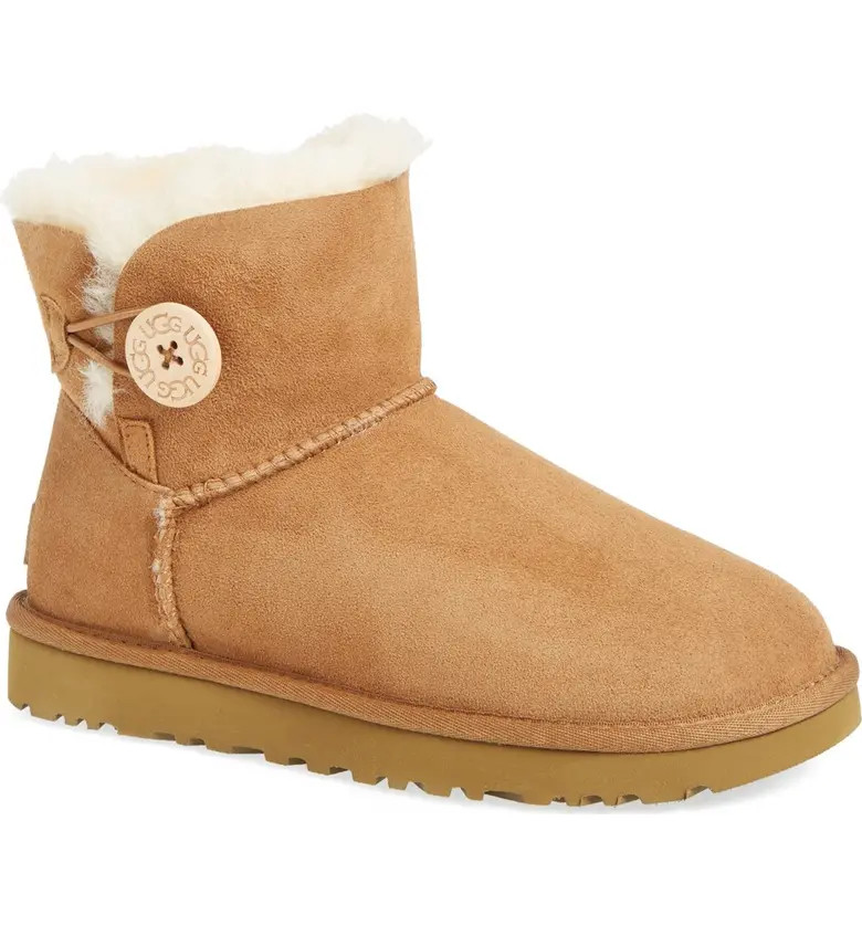 Mini Bailey Button II Genuine Shearling Boot (Women) | Nordstrom