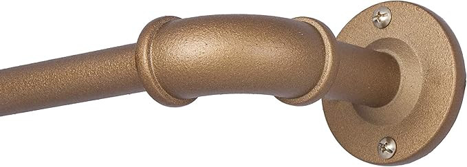 Sun Zero Bronn Wrap Around Room Darkening Curtain Rod, 66-120", Aged Brass | Amazon (US)