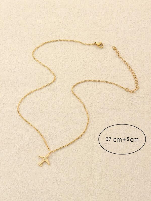 Airplane Charm Necklace  SKU: sj2305180107017378(5 Reviews)$1.90$1.81Join for an Exclusive 5% OFF... | SHEIN