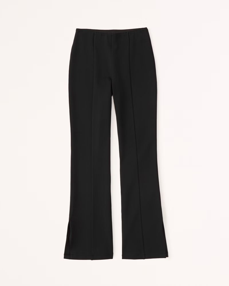 Women's Ponte Split-Hem Slim Flare Pants | Women's Bottoms | Abercrombie.com | Abercrombie & Fitch (US)