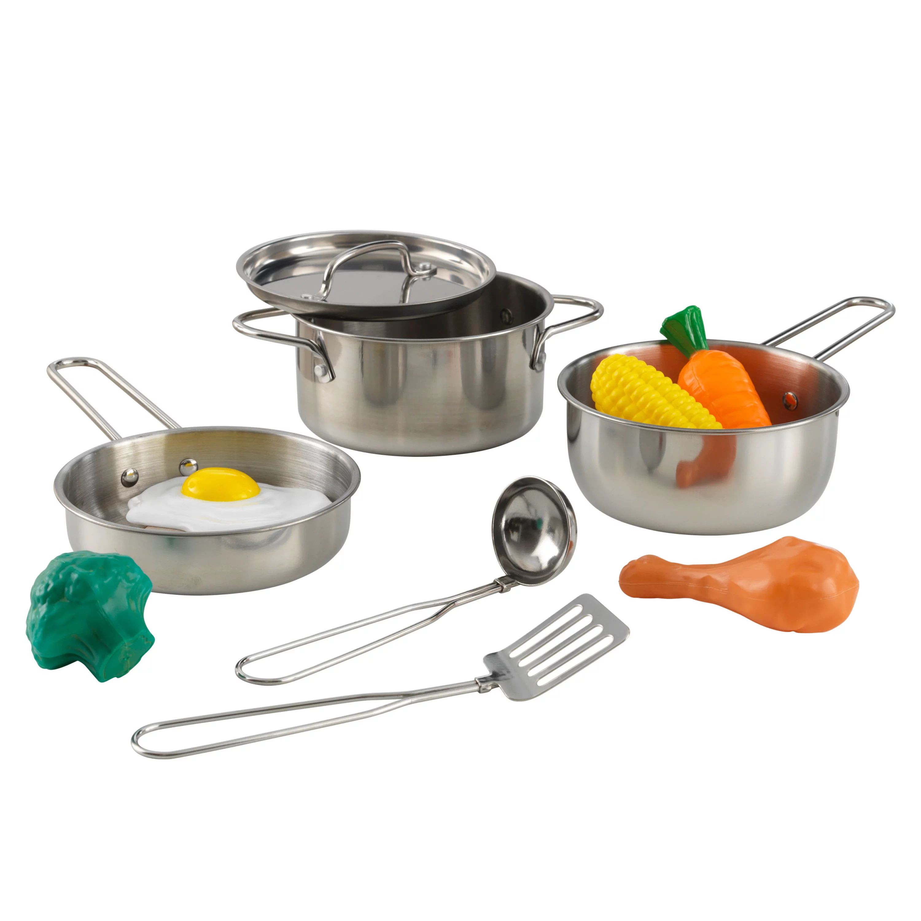 KidKraft Deluxe Cookware Set with Food, 11 Total Pieces | Walmart (US)