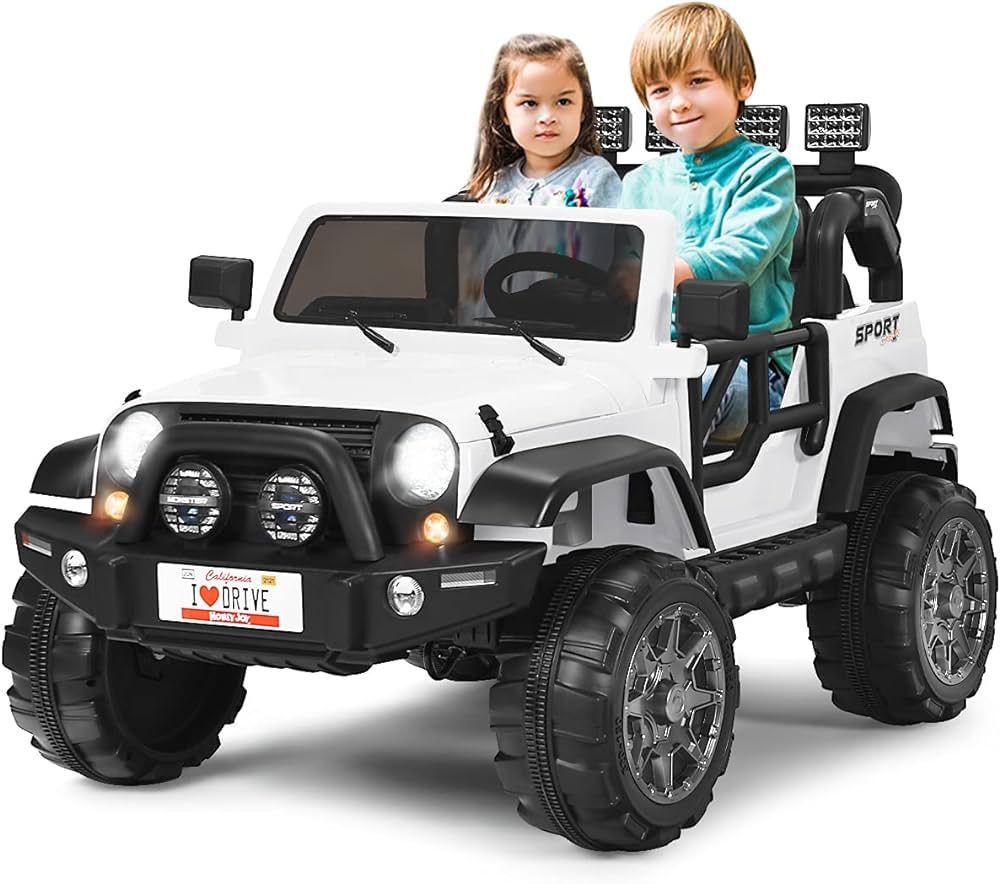 Amazon.com: HONEY JOY 2 Seat Ride On Truck, 12V Off-Road Ride On Car with Remote Control, Slow St... | Amazon (US)
