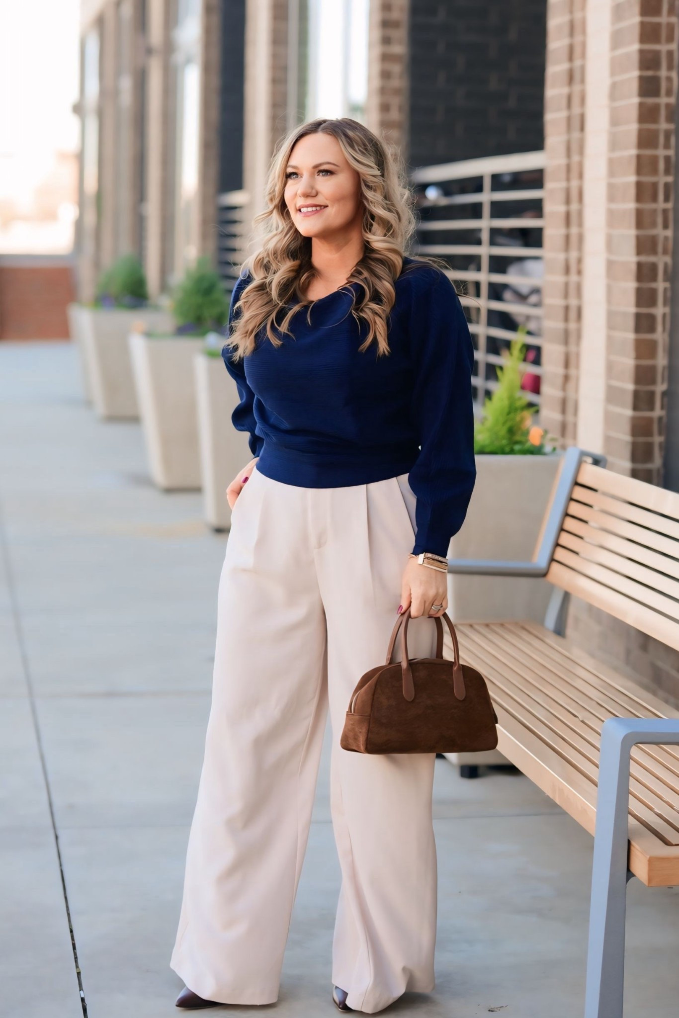 An easy navy and ivory pairing that always feels timeless. Structured trousers with a soft top create a look that is polished, comfortable, and perfect for everyday wear from workdays to casual meetings.

neutral outfit, navy top, wide leg trousers, everyday workwear, polished casual style, chic neutrals, founder style, AudrieDollins

#LTKFindsUnder100 #LTKWorkwear #LTKootd