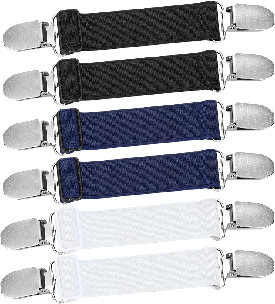 Eurzom 6 Pcs Pant Waist Tightener Waist Cinch Clip Belt Adjustable Elastic Pant Clip Women Men | Amazon (US)