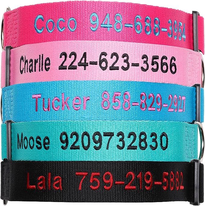 Personalized Embroidered Dog Collar,Custom Collars with Pet Name and Phone Number for Boy & Girl ... | Amazon (US)