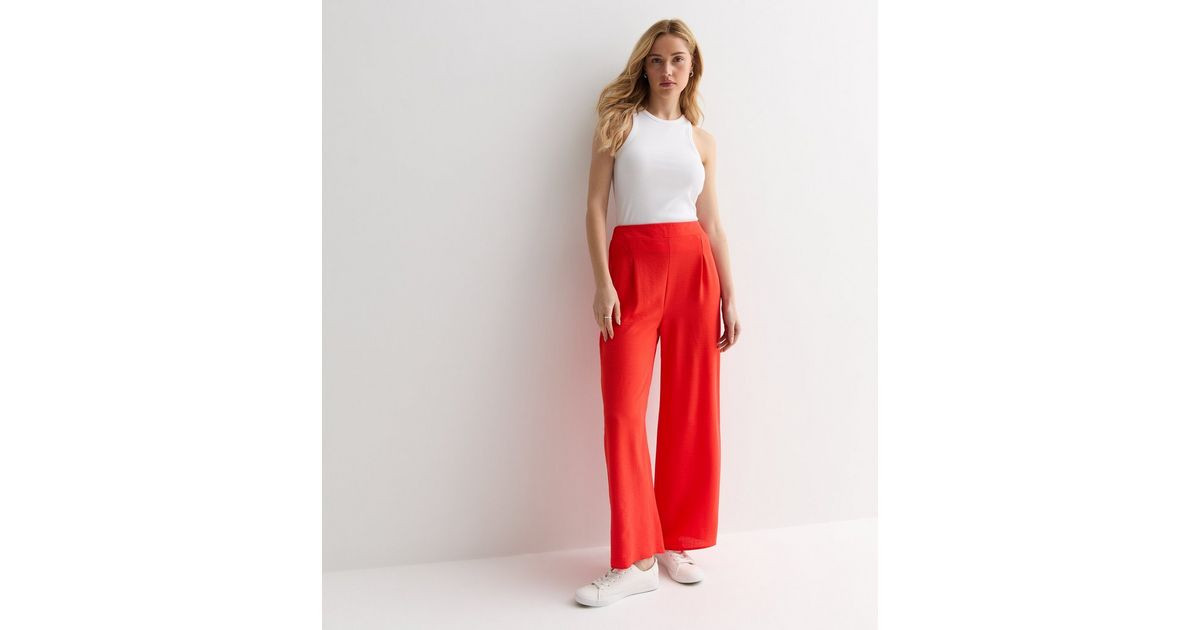 Red Wide Leg Trousers | New Look | New Look (UK)