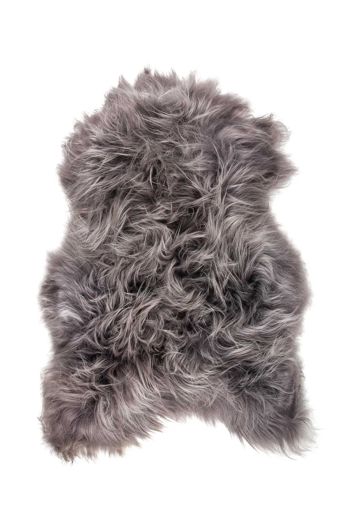Taj Hotel Icelandic Genuine Genuine Sheepskin Shearling Shearling Long-Haired Rug - 2ft x 3ft - Grey | Hautelook