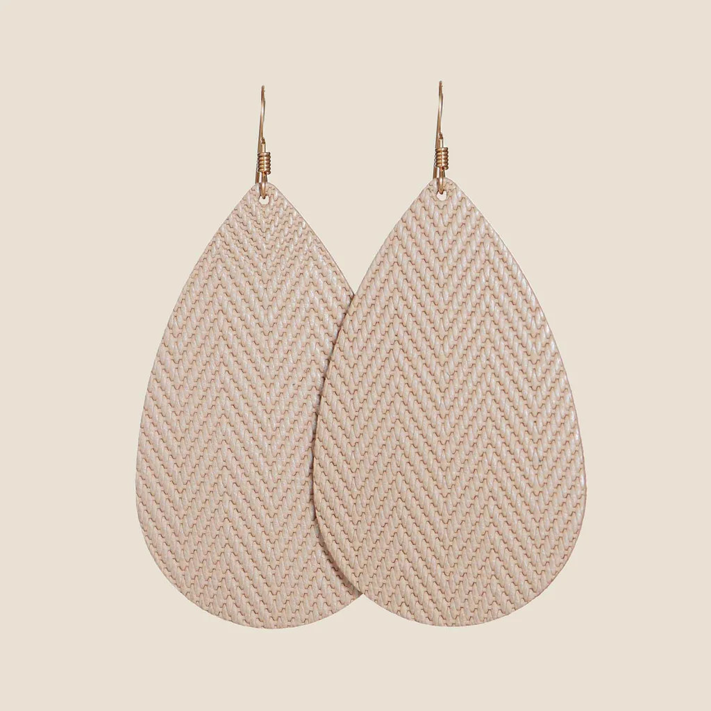 Sandstone Teardrops | Nickel and Suede