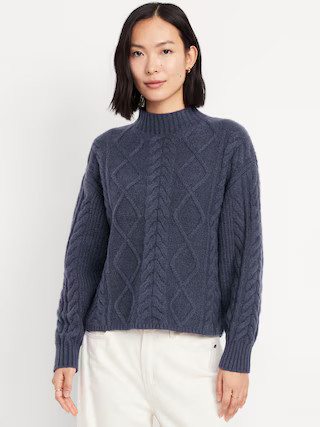 SoSoft Crop Cable-Knit Sweater | Old Navy (US)