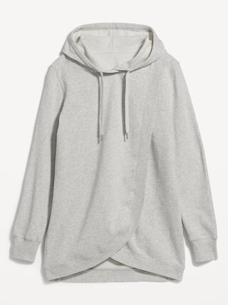 Maternity Cross-Front Nursing Pullover Hoodie | Old Navy (US)
