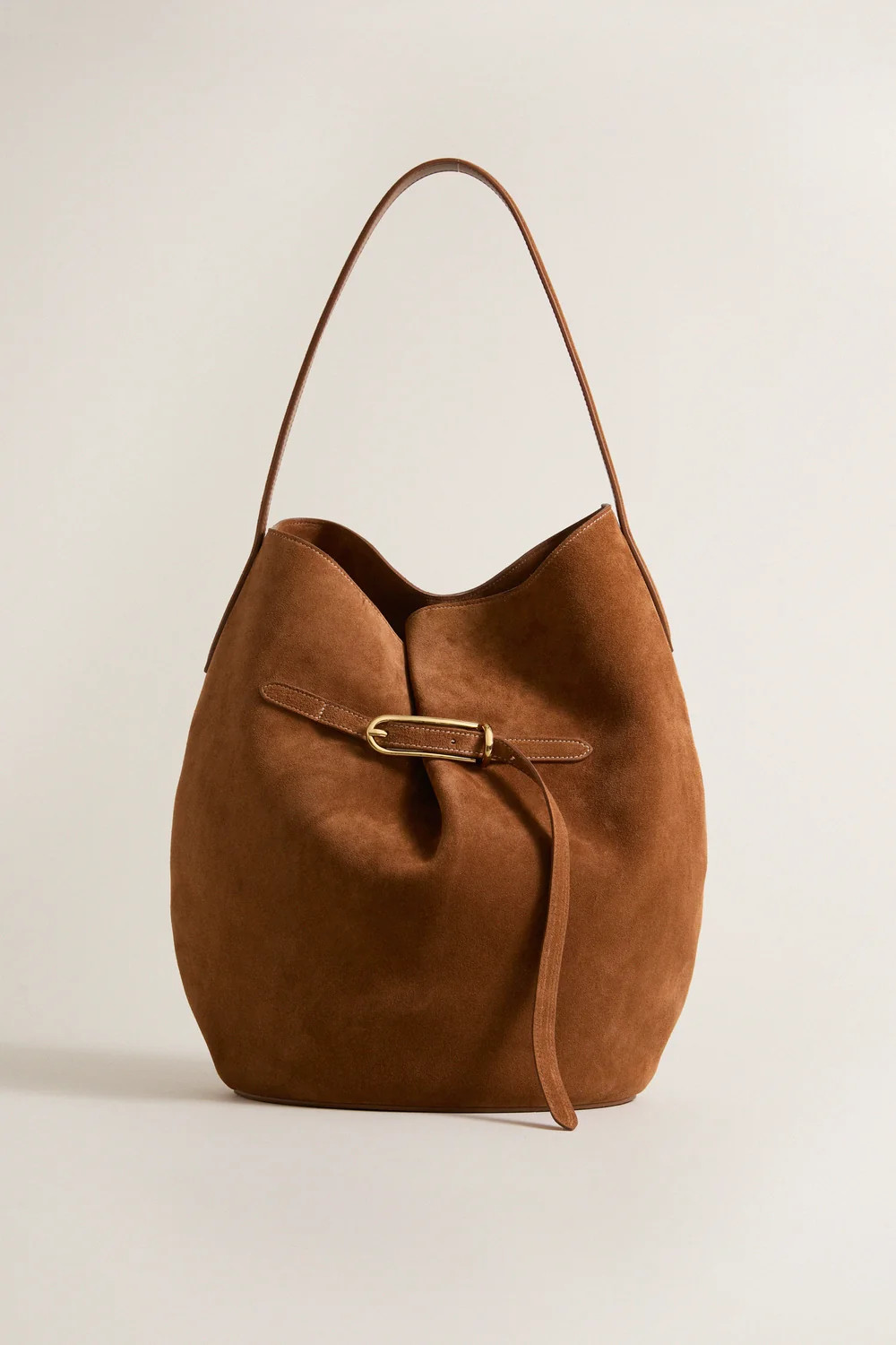Saddle Brown Large Belted Buckle Bag | Tuckernuck (US)