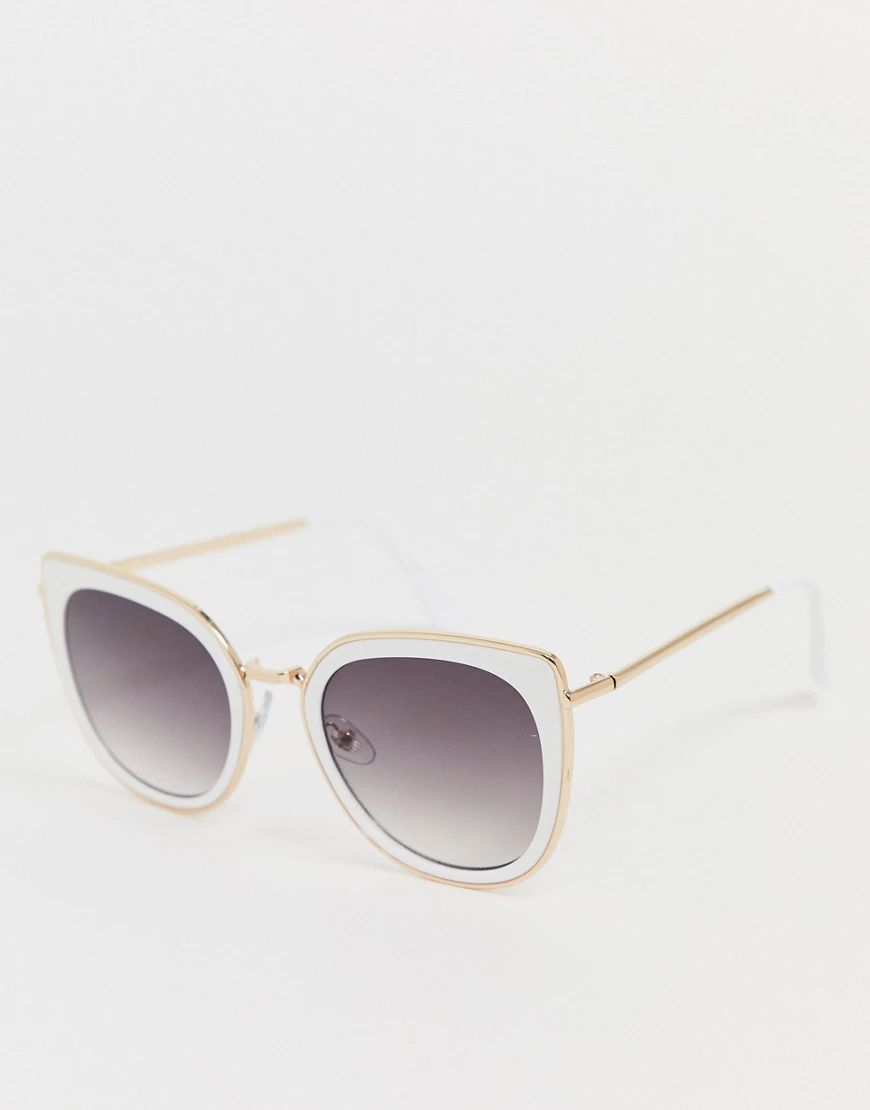 Aldo Oversized Cateye Sunglasses-White | ASOS (Global)