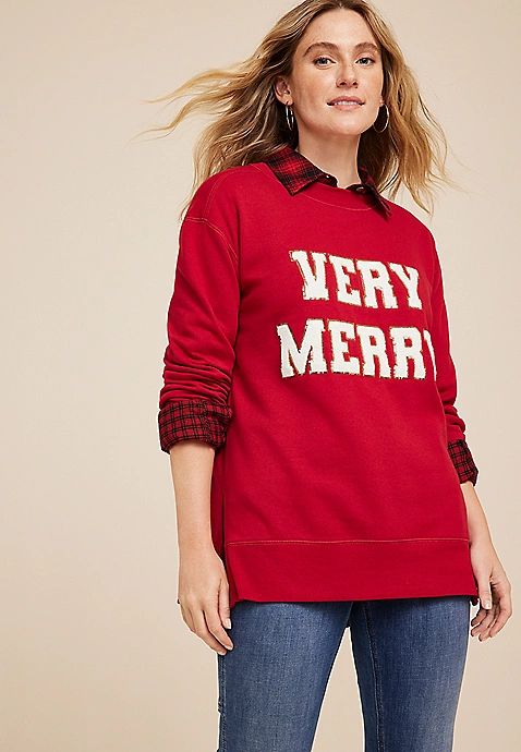 Willowsoft Very Merry Sweatshirt | Maurices