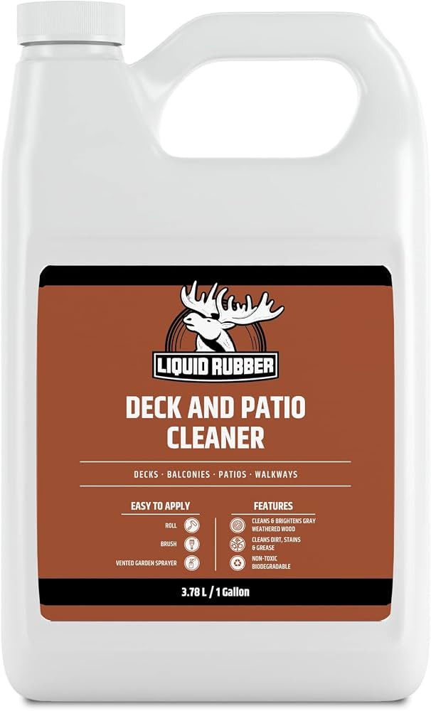Liquid Rubber Deck and Patio Cleaner - Fast Acting Outdoor Surface Cleanser, 1 Gallon | Amazon (US)
