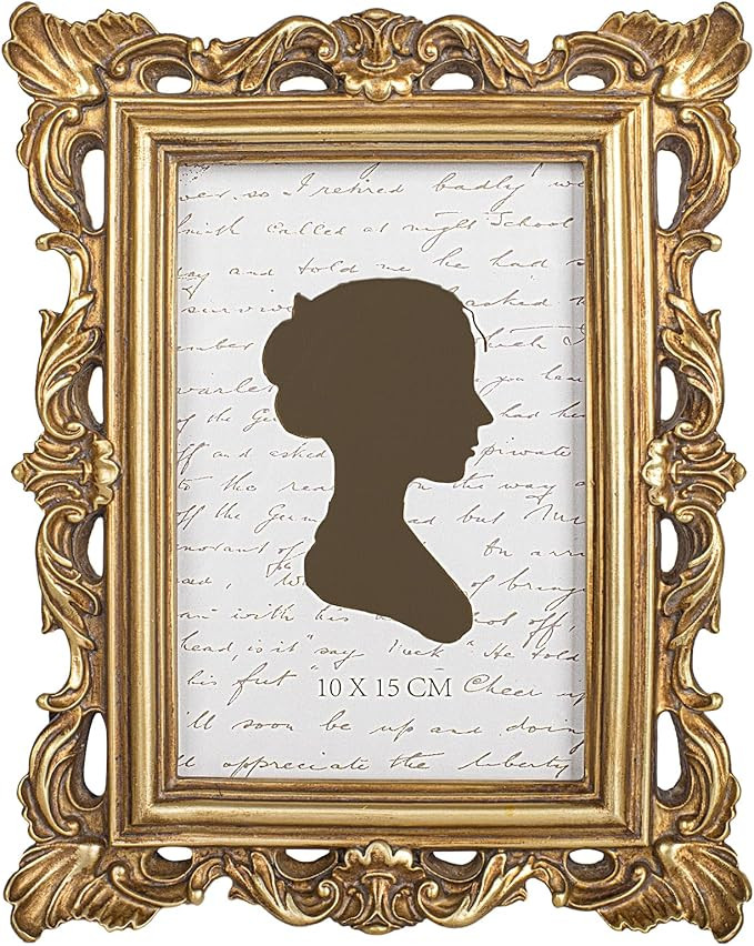 AELS 4x6 Inch Vintage Picture Frame, Elegant Antique Photo Frames with Glass Front, Photo Display... | Amazon (US)