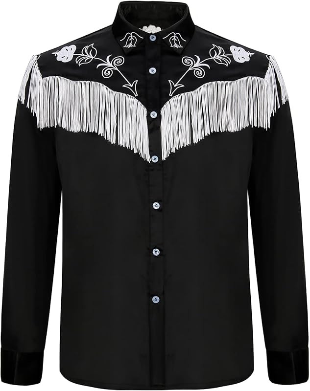 HLENOK Adult Men Ken Costume Cowboy Fringe Shirt Boys 80s 90s Doll Western Halloween Cosplay Long... | Amazon (US)