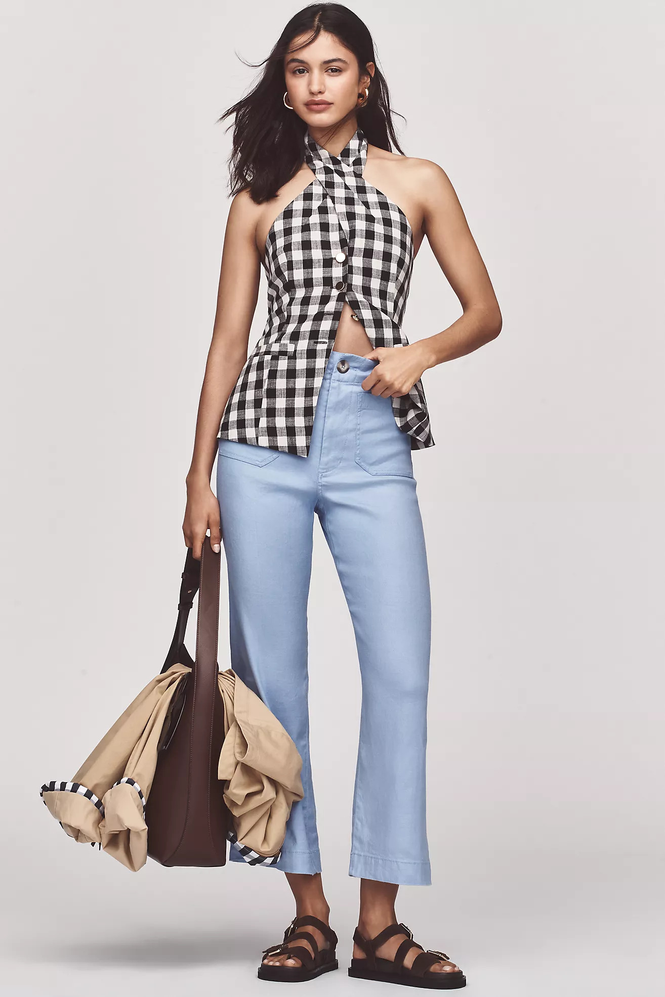 The Colette Cropped Wide-Leg Pants by Maeve: Linen Edition | Anthropologie (US)