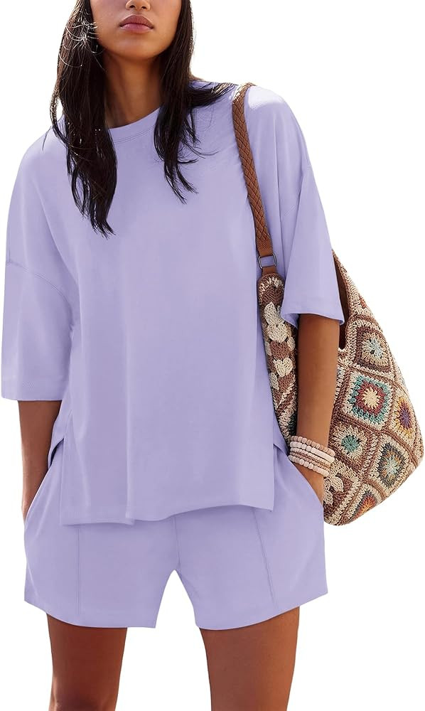 COCCKO Womens Shorts Sets Matching Lounge Two Piece Outfits Summer Cute Casual Vacation Short Sle... | Amazon (US)