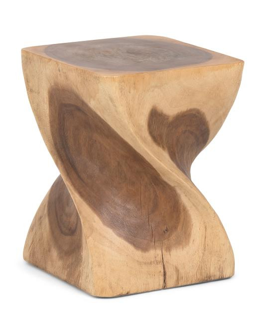 14x18 Curl Solid Wood Accent Table | TJ Maxx