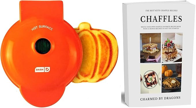 Dash MINI 4" Waffle Iron With The Best Keto Chaffle Recipe Book and Journal by Charmed By Dragons... | Amazon (US)