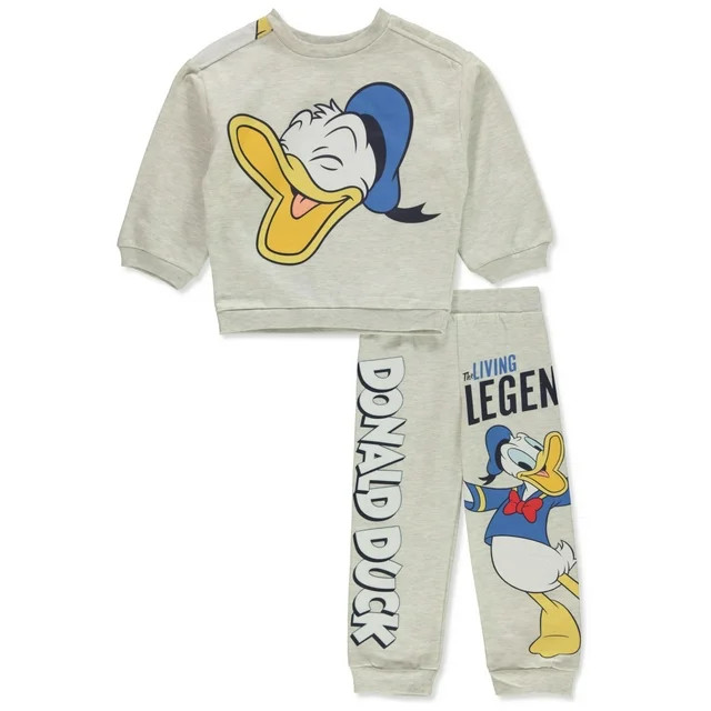 Disney Boys' 2-Piece Donald Duck Joggers Set Outfit - light gray, 4t (Toddler) | Walmart (US)