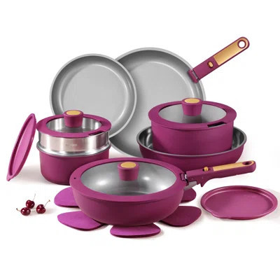 CAROTE 21-Piece Purplepots And Pans Set Non Stick With Detachable Handle, Induction Cookware Set, Nonstick Kitchen Cooking Set | Wayfair North America