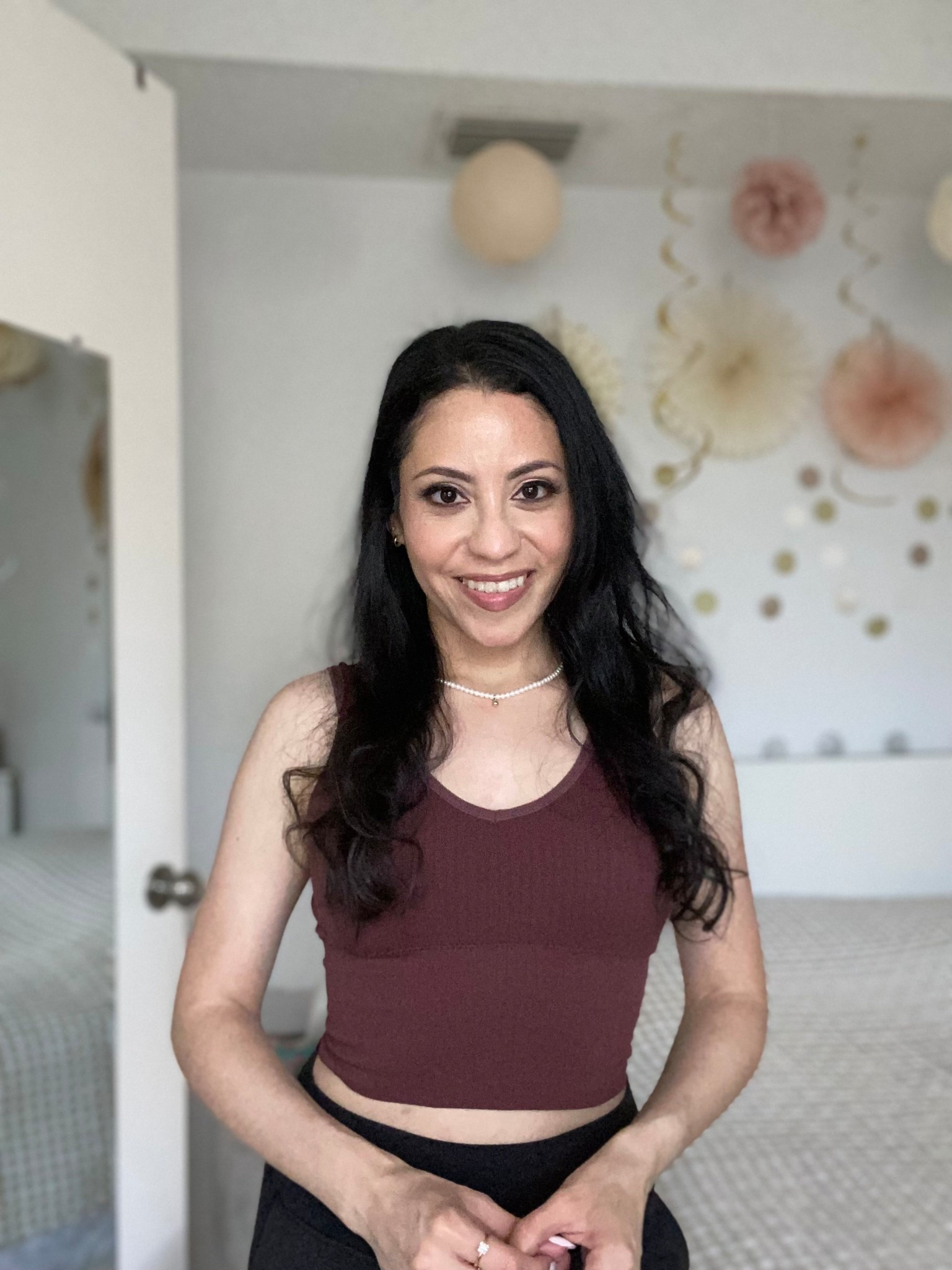 Built in bra crop top: small/medium 

#LTKootd #LTKgrwm #LTKvlog