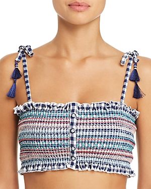 Red Carter In Stitches Smocked Bandeau Bikini Top | Bloomingdale's (US)