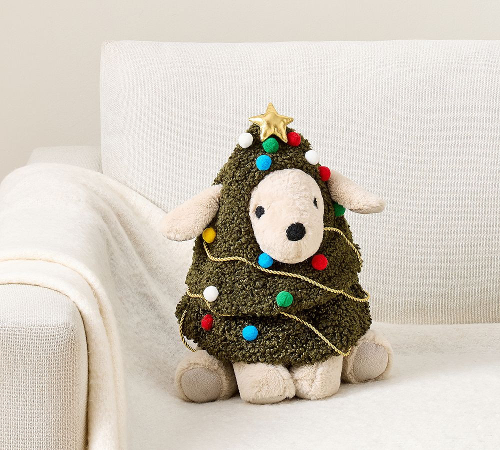 Doug the Dog Christmas Tree Shaped Pillow | Pottery Barn (US)