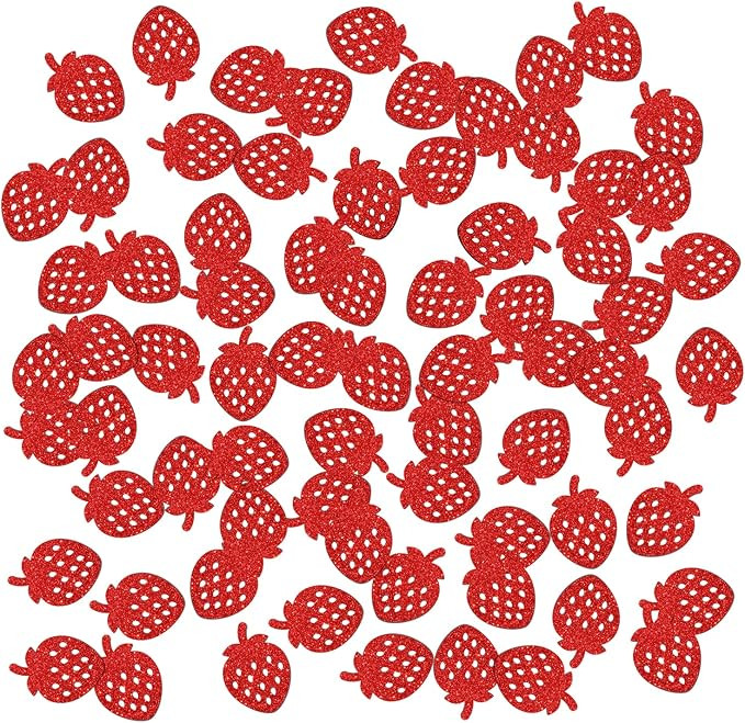 INNORU Fruit Strawberry Confetti Red Glitter, Baby Shower Table Confetti, Birthday, Wedding Scatt... | Amazon (US)