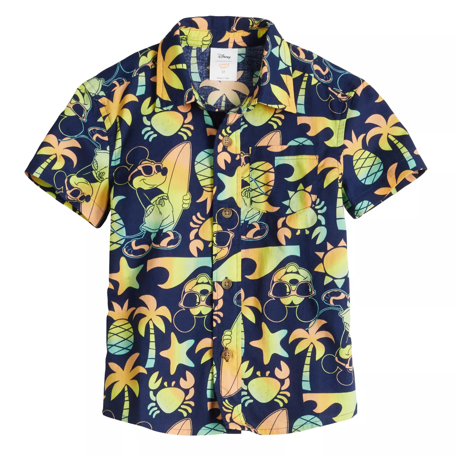 Disney's Mickey Mouse Baby & Toddler Boy Woven Button-Down Shirt by Jumping Beans®, Toddler Boy's, Size: 18 Months, Mickey Sun Print | Kohl's