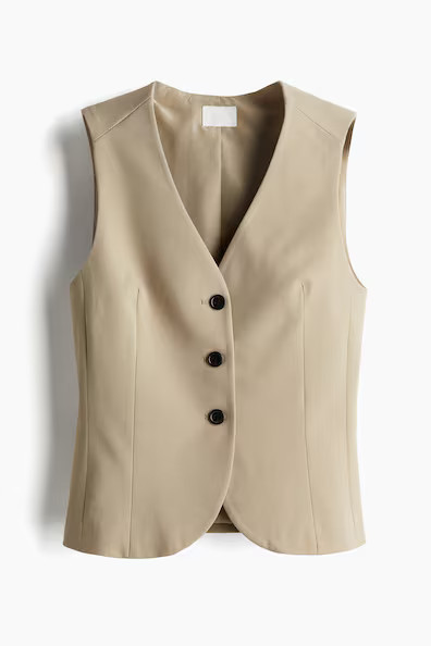 H & M - Tailored suit waistcoat - Beige | H&M (UK, MY, IN, SG, PH, TW, HK)