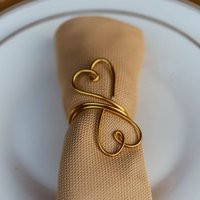 Heart Shaped Napkin Rings, Set Of 6, Handmade Wedding Holders For Party Or Event Table Settings | Etsy (US)