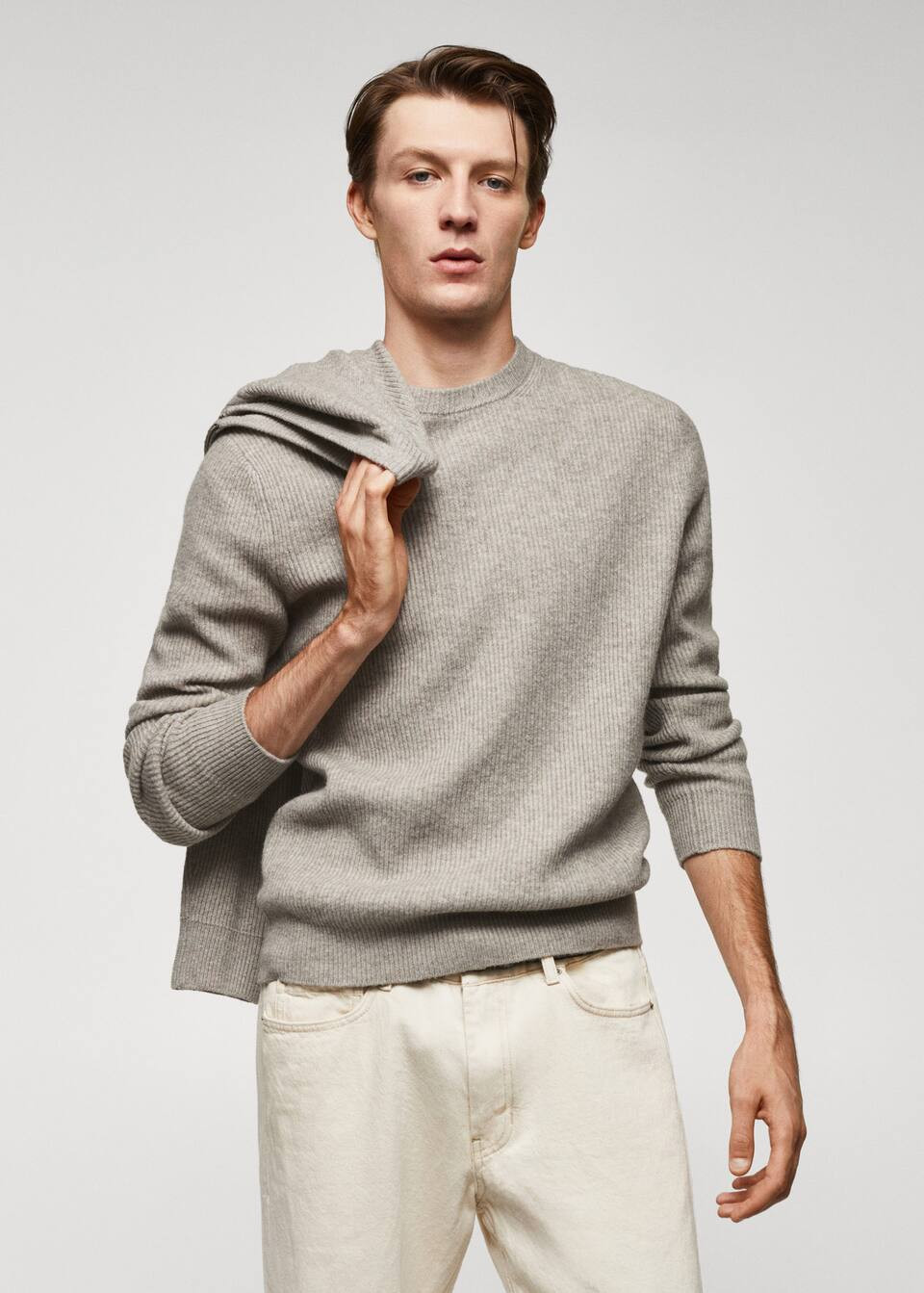 Ribbed wool-blend sweater -  Men | Mango Man USA | MANGO (US)
