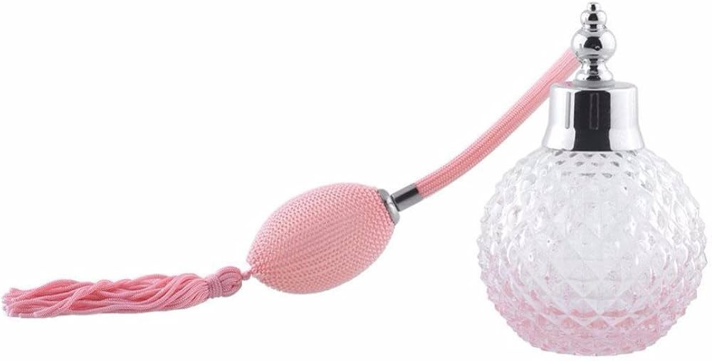 Coolrunner Crystal Art Vintage Style Refillable Perfume Atomizer Long Spray Bottle 100ml (Pink) | Amazon (US)