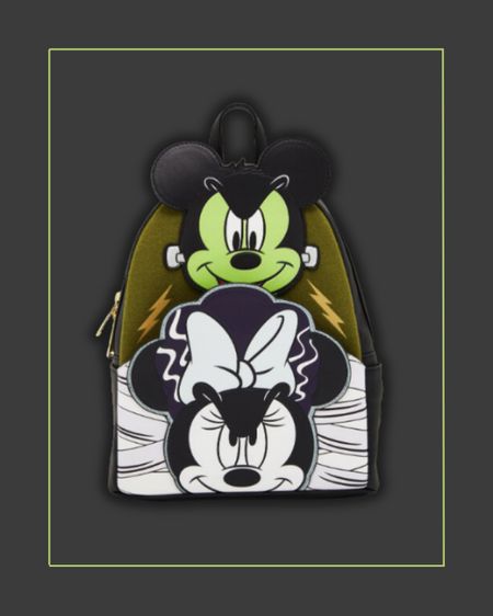 Loungefly Halloween backpack. Disney Mickey and Minnie Mouse frankenstein and bride of Frankenstein backpack. #disney #disneyloungefly #disneybackpack #halloween #disneyhalloween #loungeflyhalloween #frankenstein #disneyoutfit #disneystyle #disneybound #disneyhalloweenoutfit #falldisneyoutfit #disneylandoutfit 