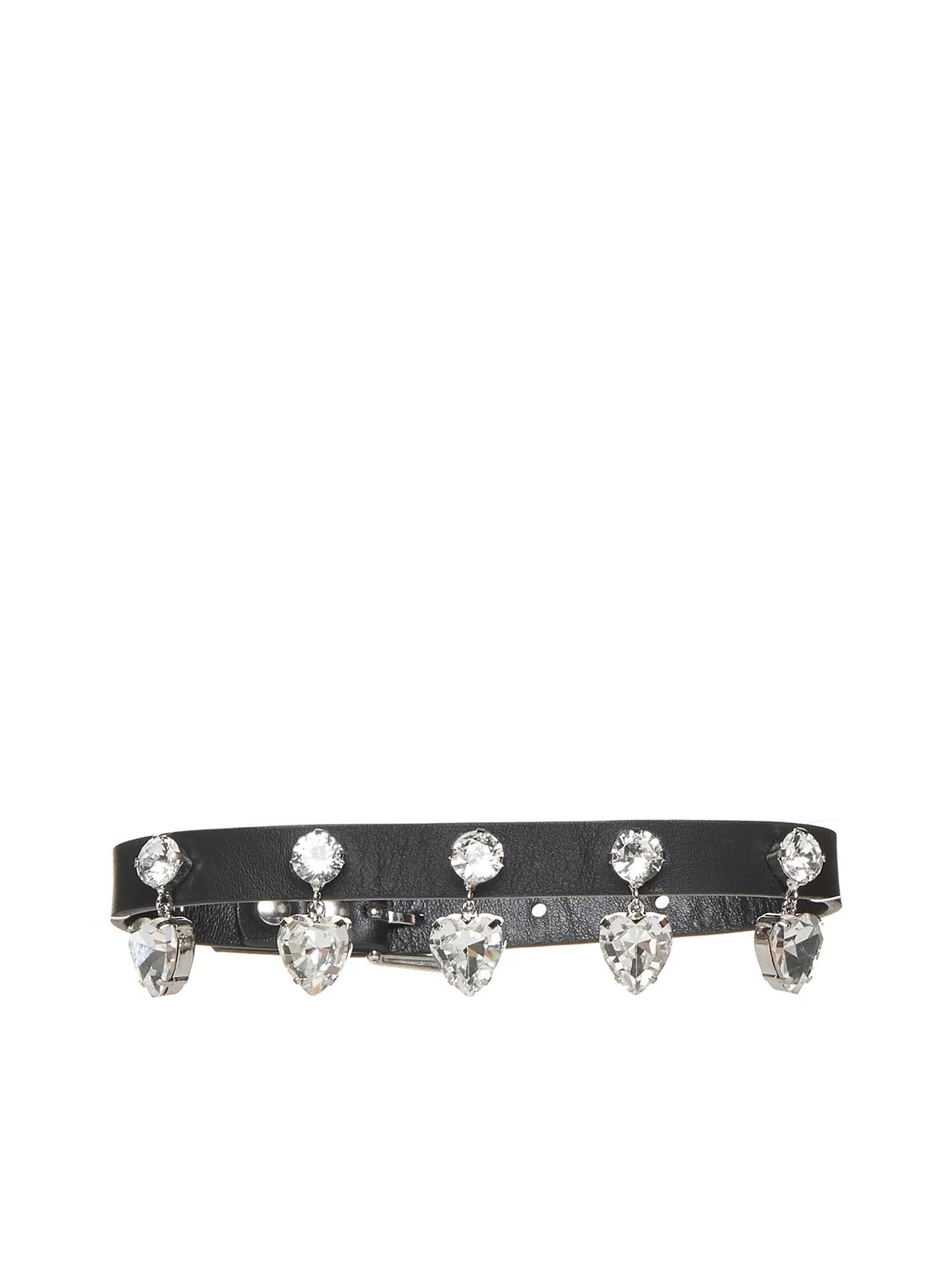 Alessandra Rich Heart-Pendants Embellished Choker | Cettire Global