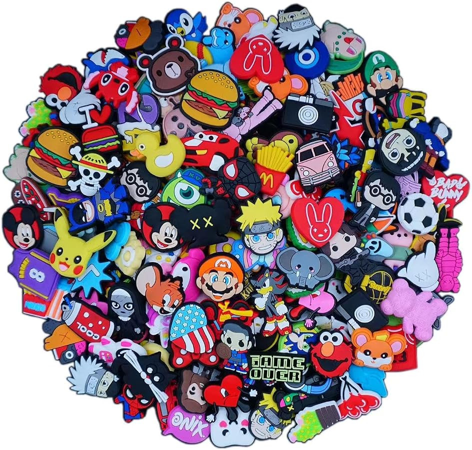 Lot of 30, 50, 100pcs Random Cartoon Shoe Charms of Cool Shoe Charms for shoe Decoration Accessor... | Amazon (US)