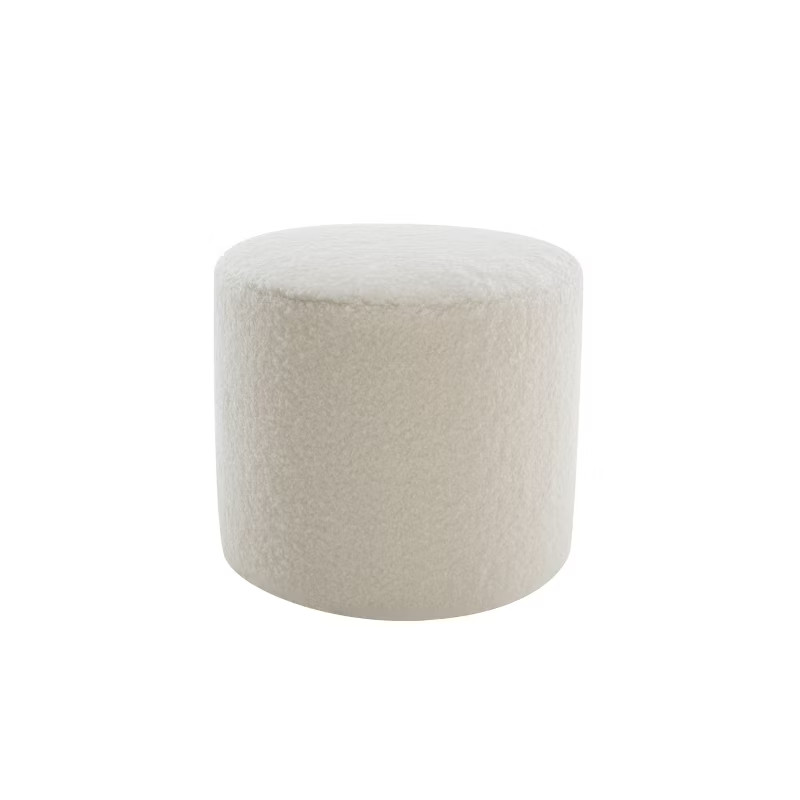19" Round Pouf Ottoman Cream - WOVENBYRD | Target