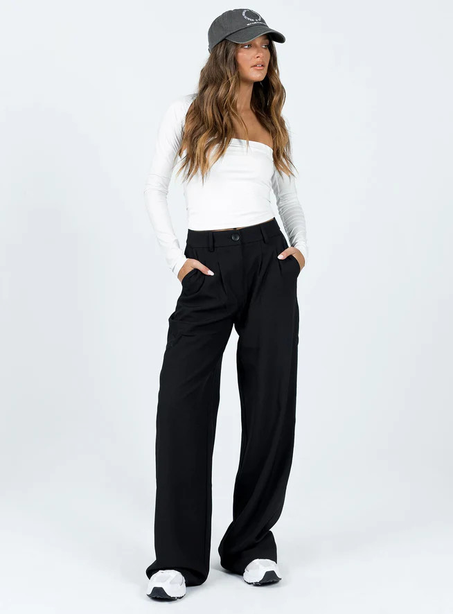 Archer Pants Black Lower Impact | Princess Polly US