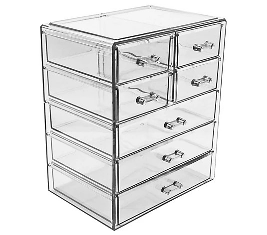 Sorbus Makeup and Jewelry Storage Case with 7 Drawers | QVC