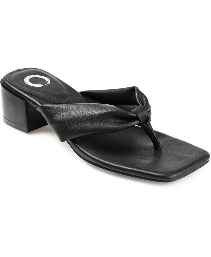 Journee Collection Women's Seelah Block Heel Thong Sandals & Reviews - Sandals - Shoes - Macy's | Macys (US)