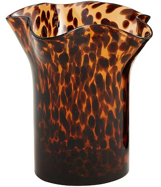 Mud Pie Tortoise Ruffle Rim Glass Vase | Dillard's | Dillard's
