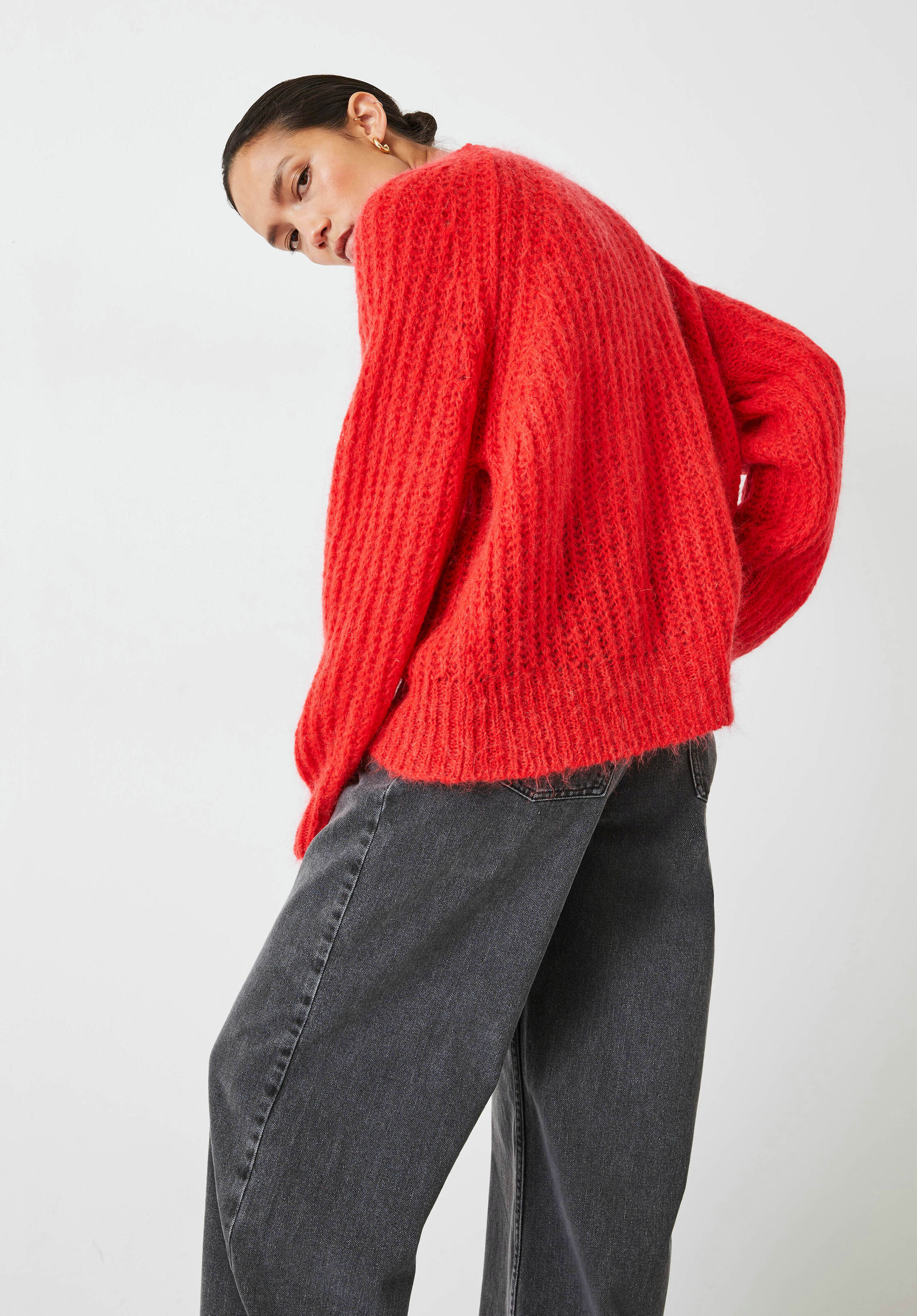 Tabby Fluffy Crew Jumper | Hush UK